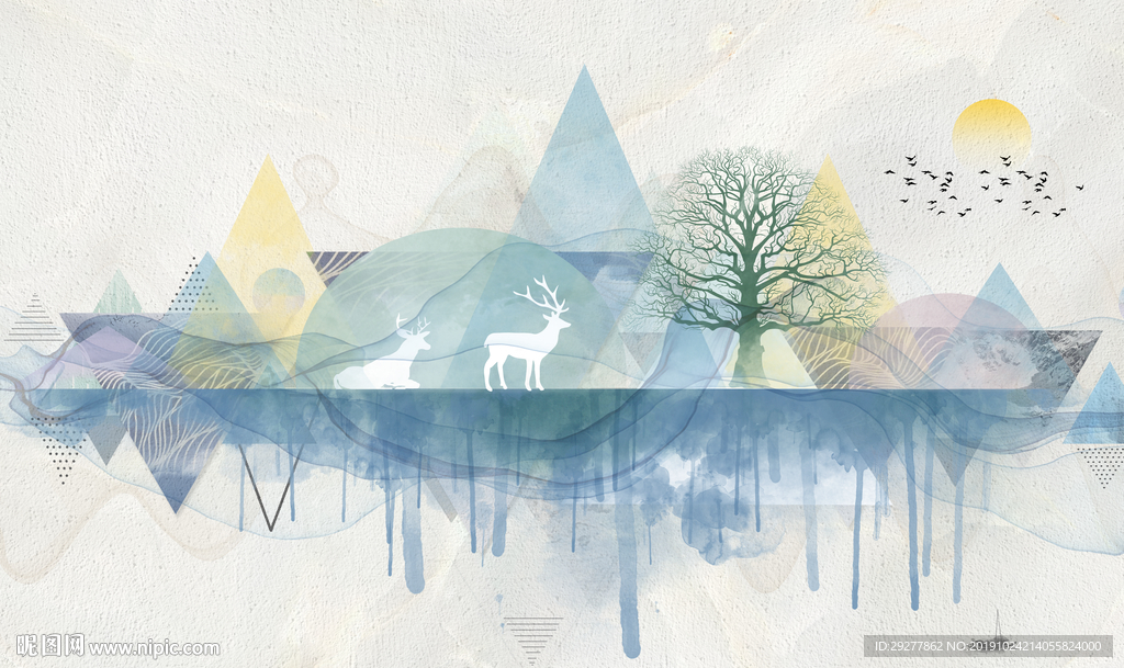 大气简欧式装饰画 TIF分层