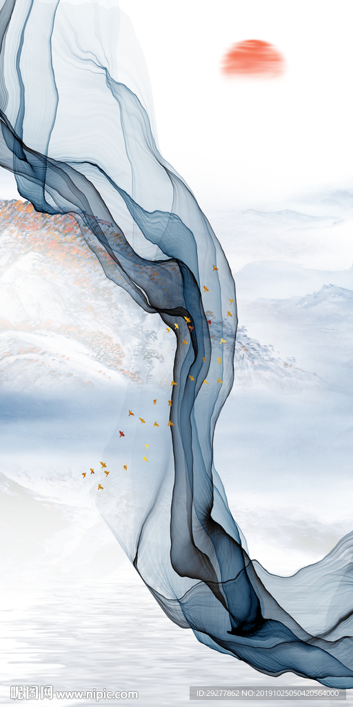 线条现代玄关画 TIF分层