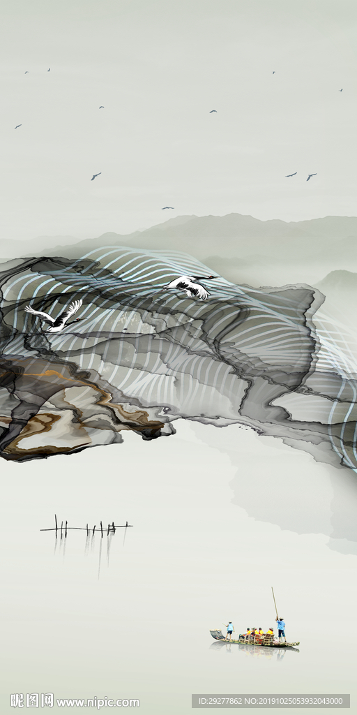 别墅新中式玄关 TIF分层