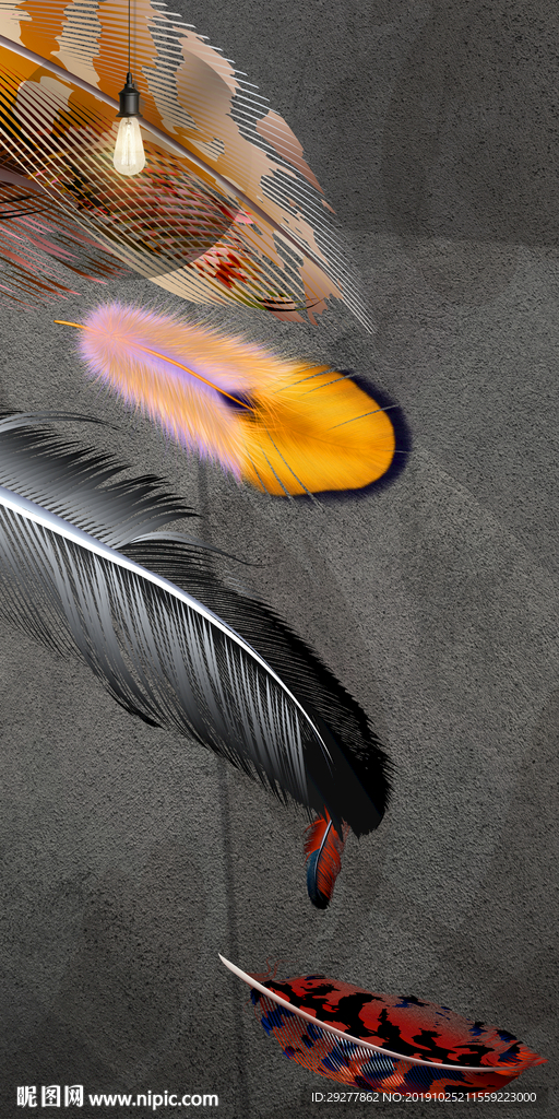 大气现代玄关画 TIF分层