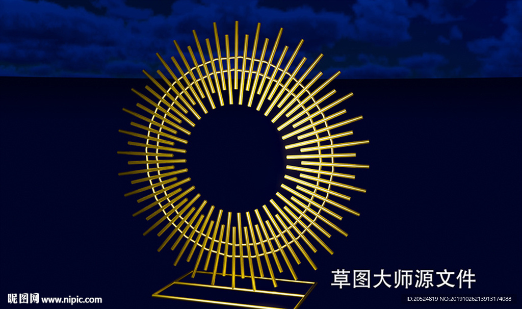 太阳婚礼道具模型