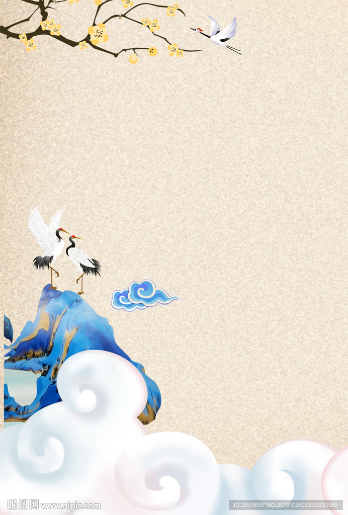 最美中国风海报背景或书本封面