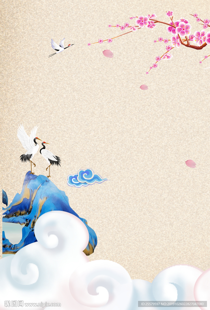 最美中国风海报背景或书本封面