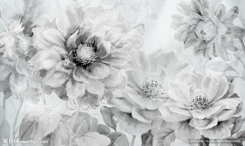 大气新款背景墙画 TIF分层