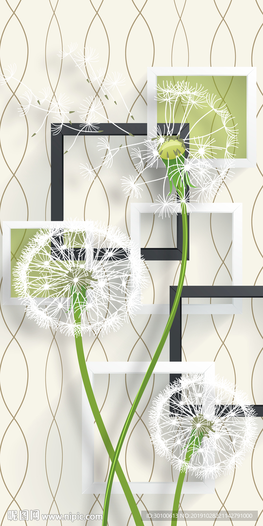 现代简欧新玄关画 TIF分层