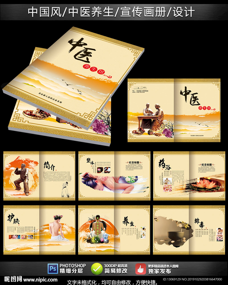 中国风中医养生宣传画册设计
