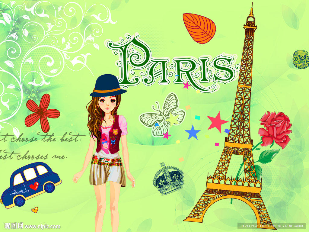 欧美复古风格高清分层素材