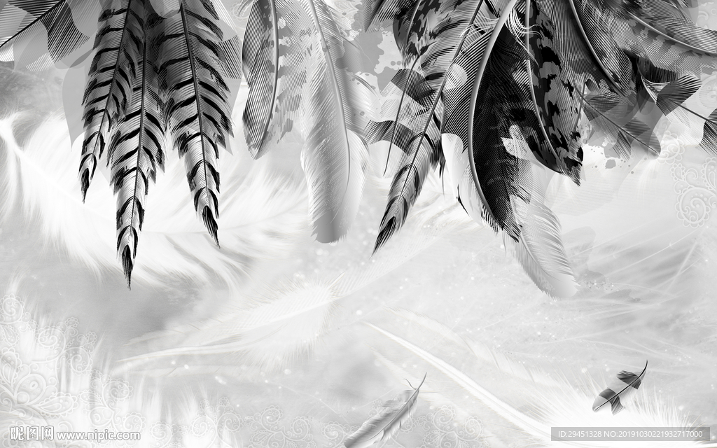 灰色简欧新装饰画 TIF分层