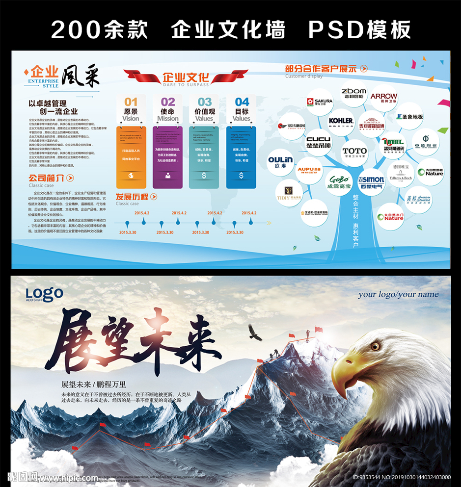 雄鹰展翅展望未来