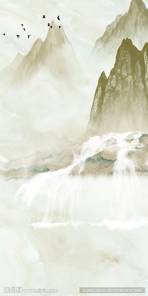 新款新风景山水画 TIF分层