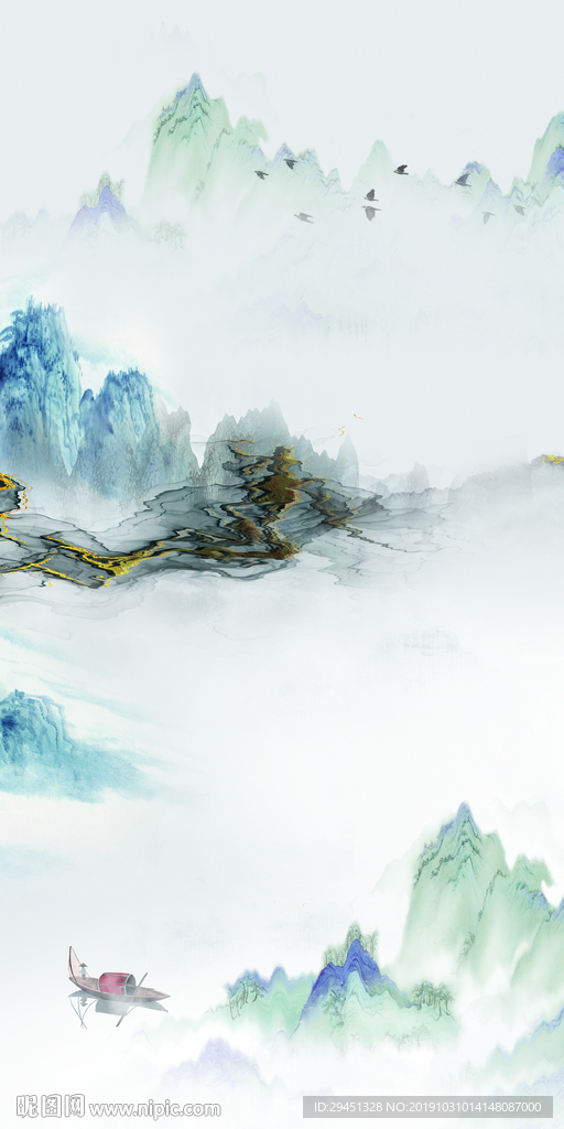 极品 新风景山水画 TIF分层