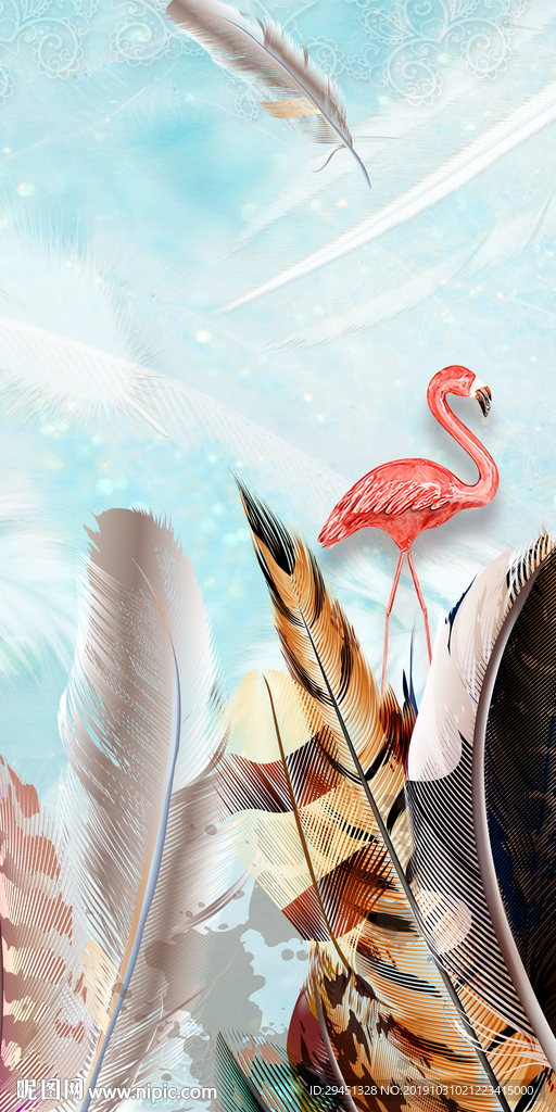 高清 北欧玄关挂画 TIF分层