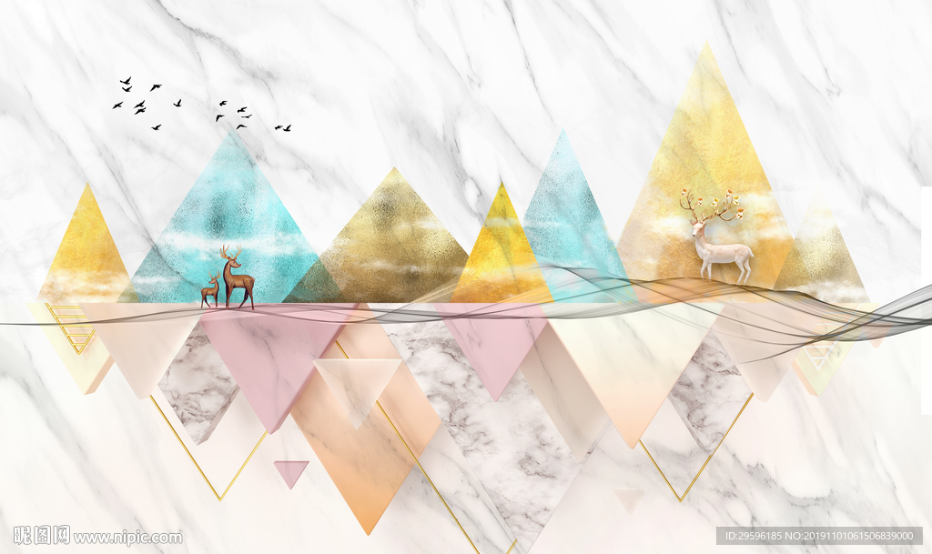 简欧新款装饰画 TIF分层