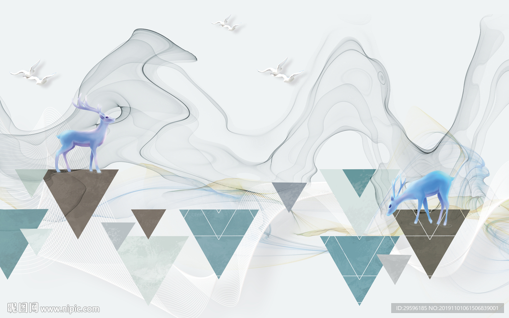 小清新新款装饰画 TIF分层