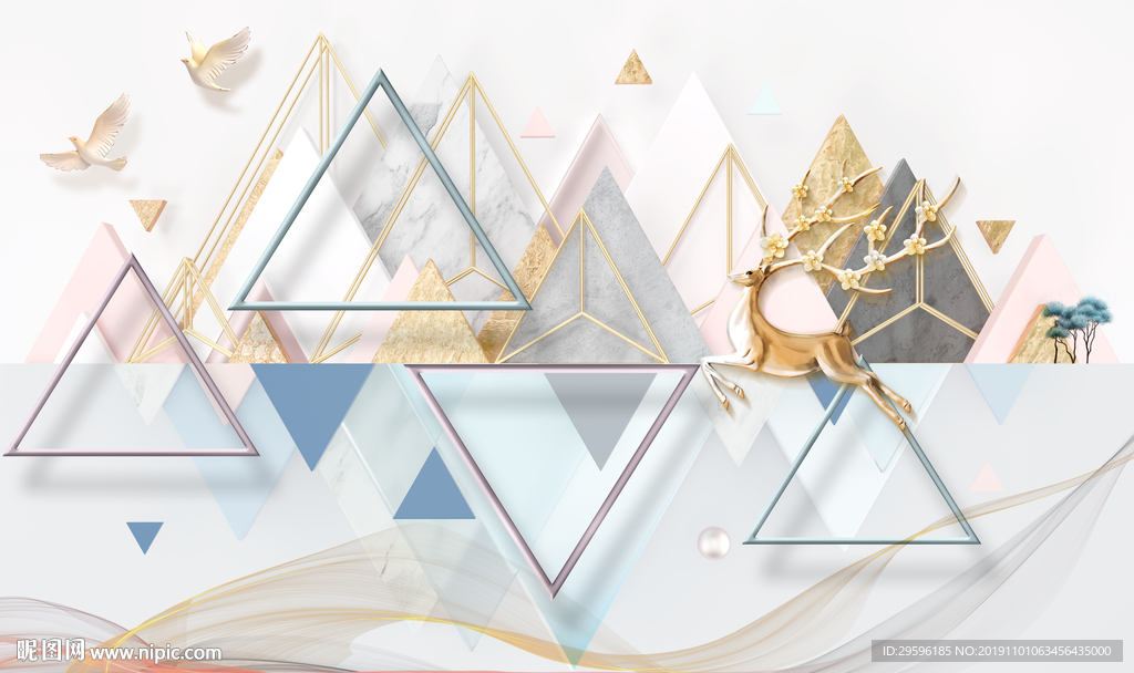 现代 新款装饰画 TIF分层