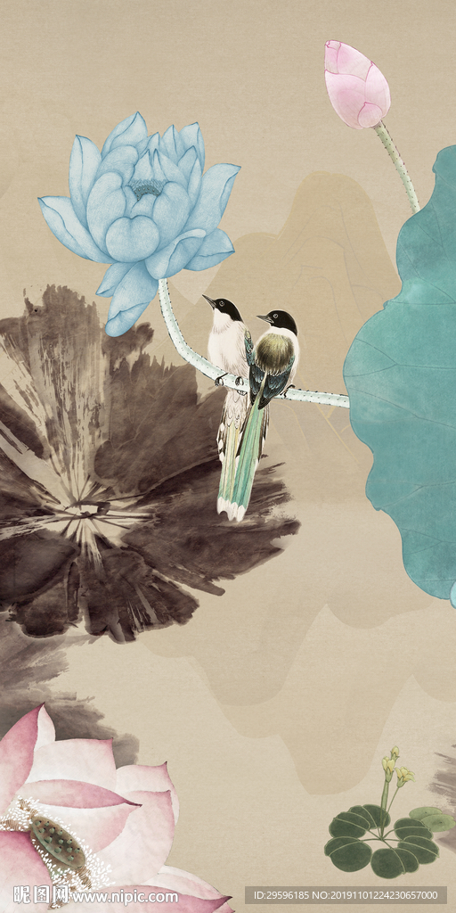 现代 新款玄关山水 TIF分层