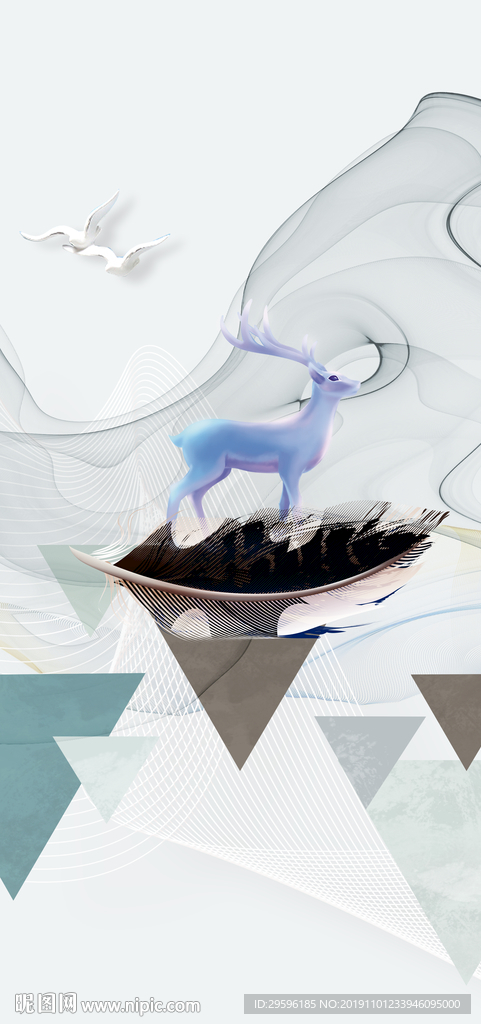 大气奢华新玄关画 TIF分层