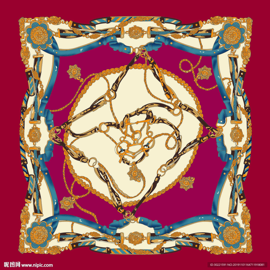 数码 印花 大牌花 高清 方巾