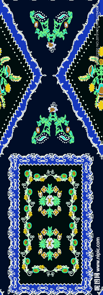 数码 印花 大牌花 高清 方巾