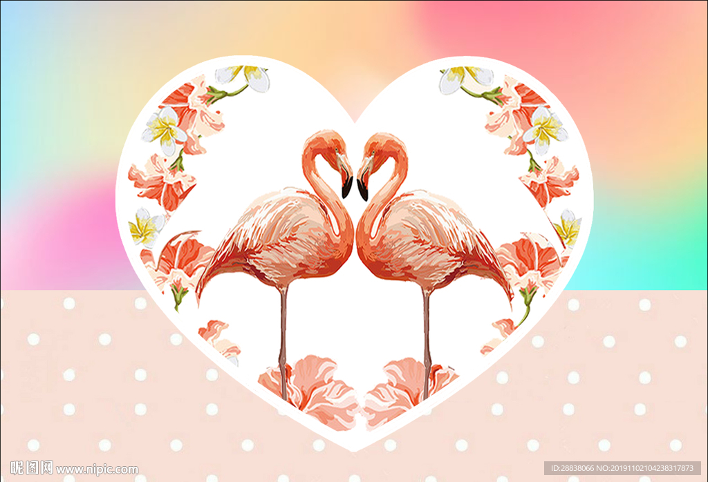 火烈鸟 渐变 设计