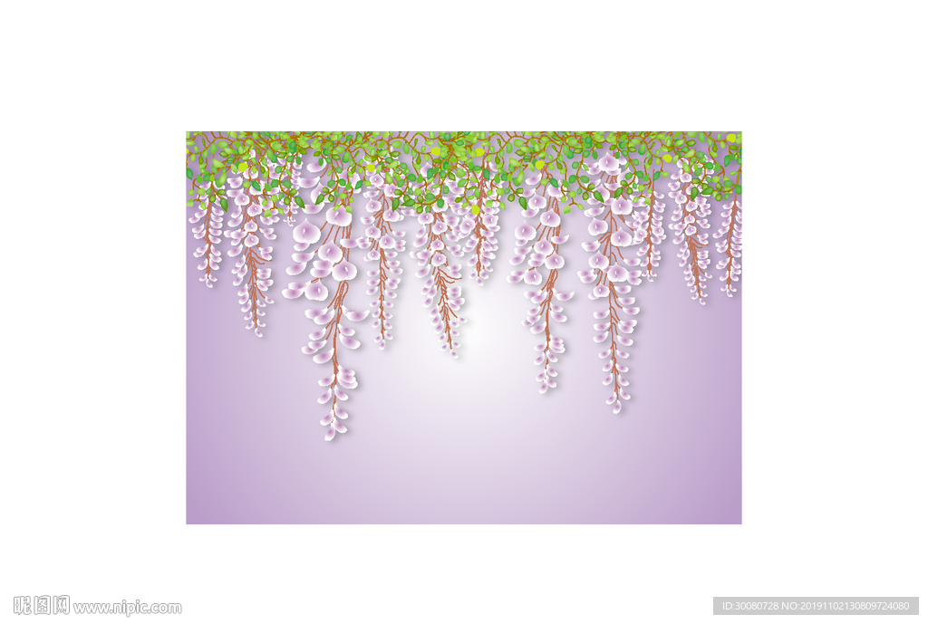 矢量紫藤花