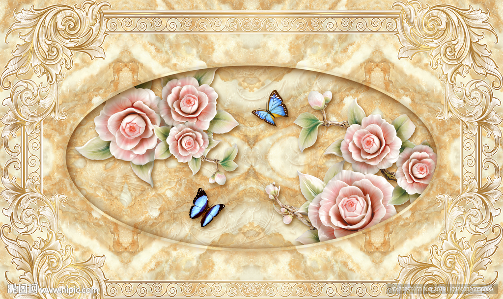 欧式大理石电视背景墙