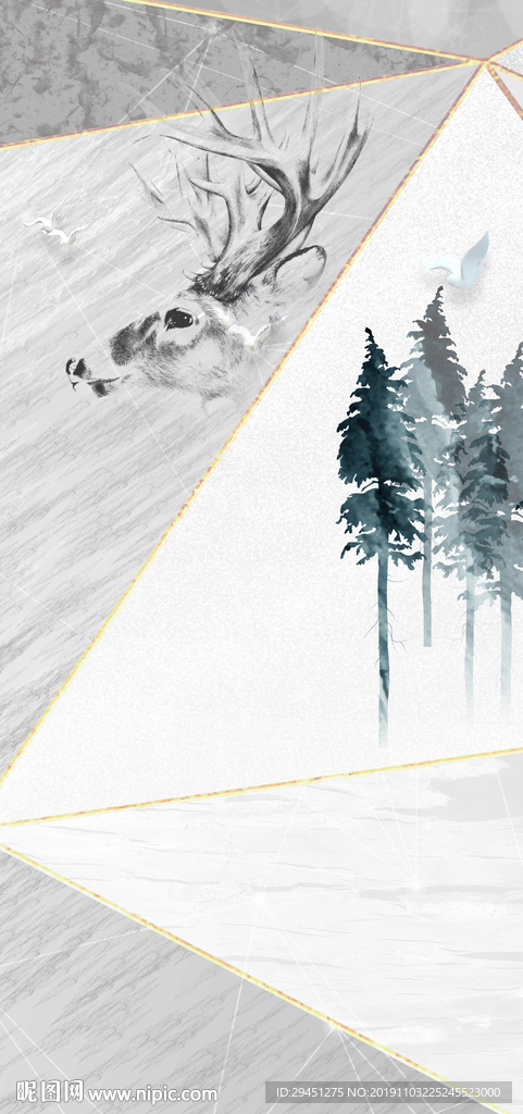 大气北欧玄关装饰 TIF分层