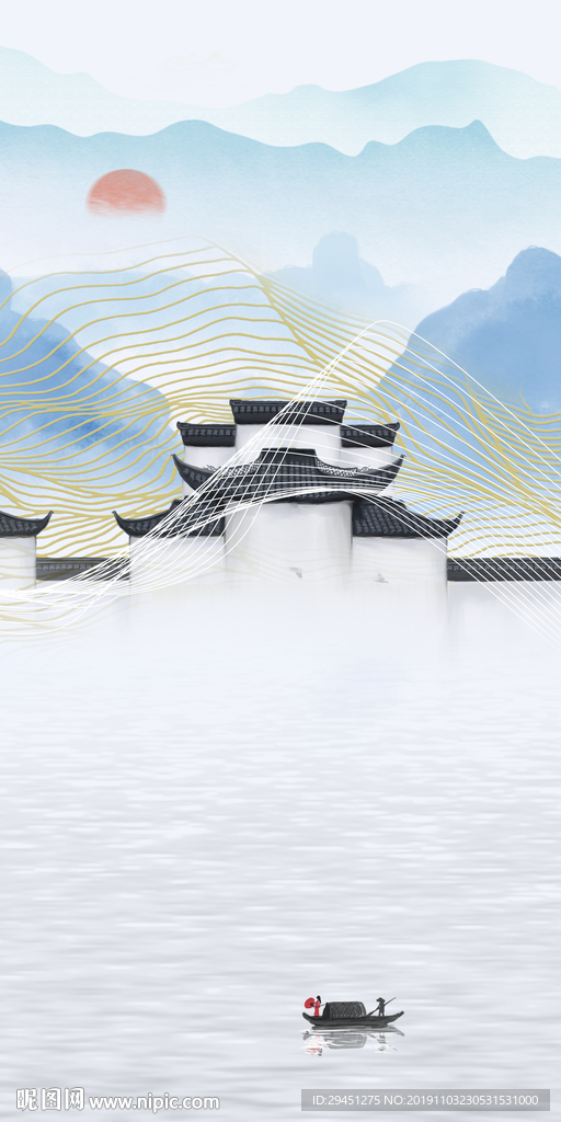 极品玄关新山水画 TIF分层