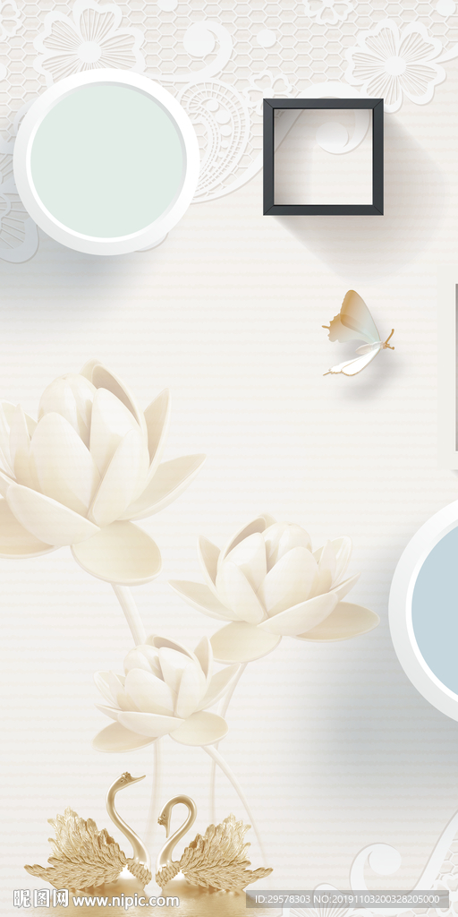 简欧式玄关画 TIF分层