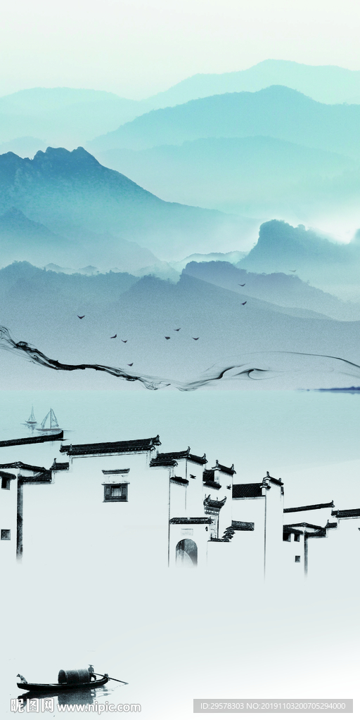 极品山水意境玄关 TIF分层