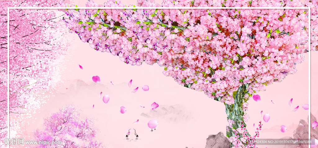 粉色樱花背景