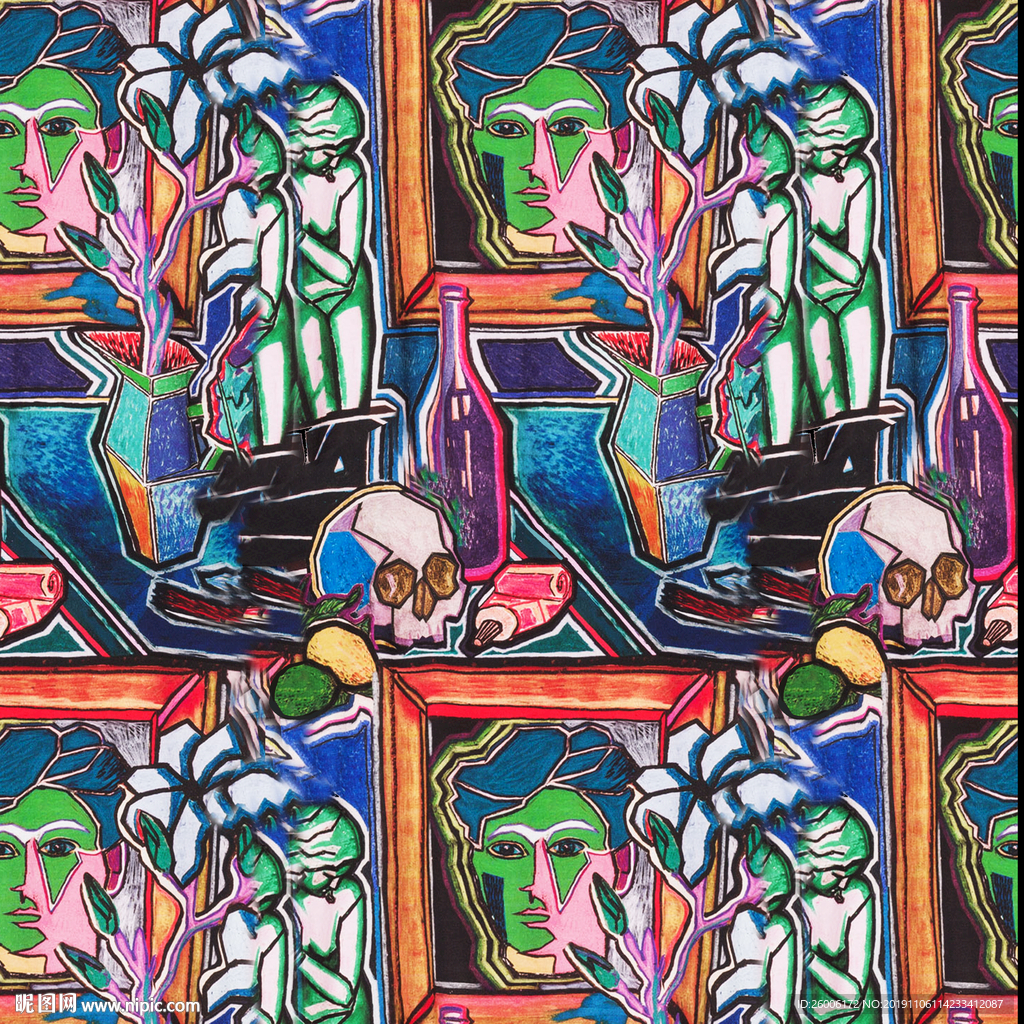 数码印花 大牌 佩斯利  复古