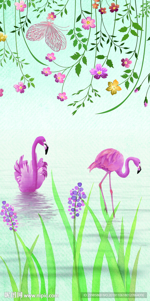 欧式装饰玄关画 TIF分层