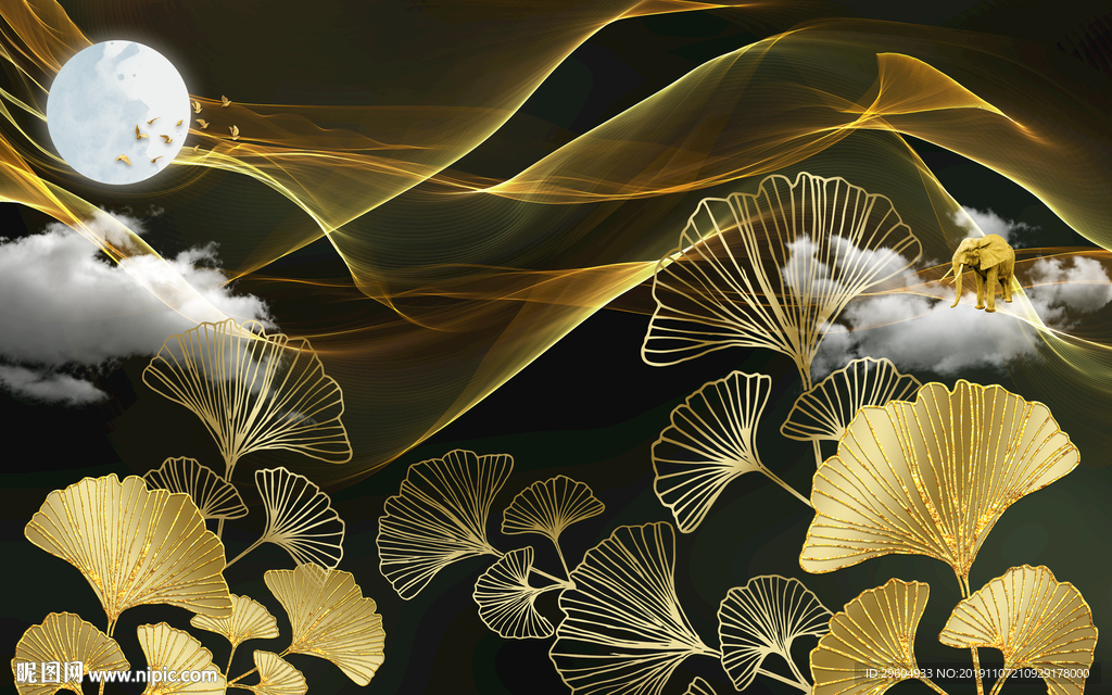 立体装饰画 TIF分层 背景墙