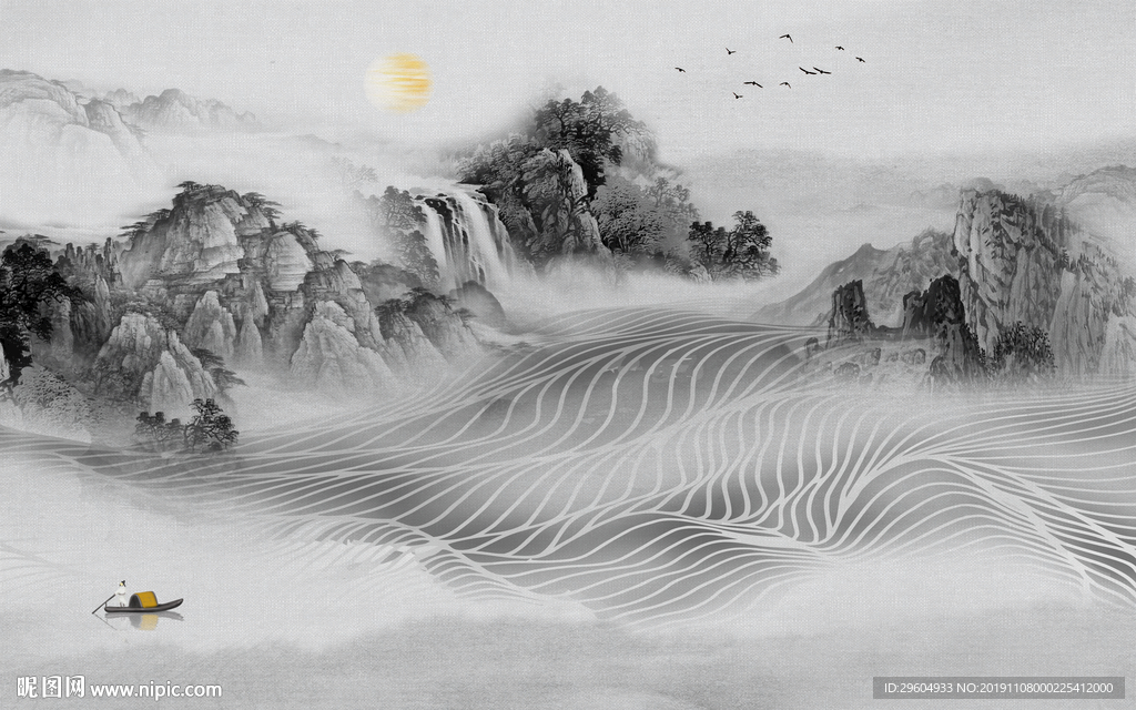 高清 山水新风景画 TIF分层