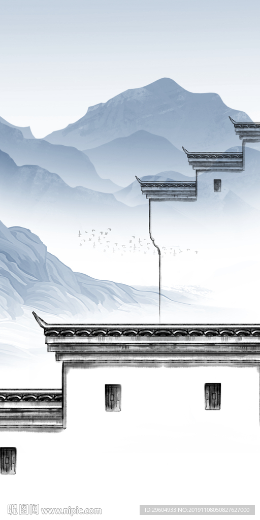 高档徽派新画 TIF分层