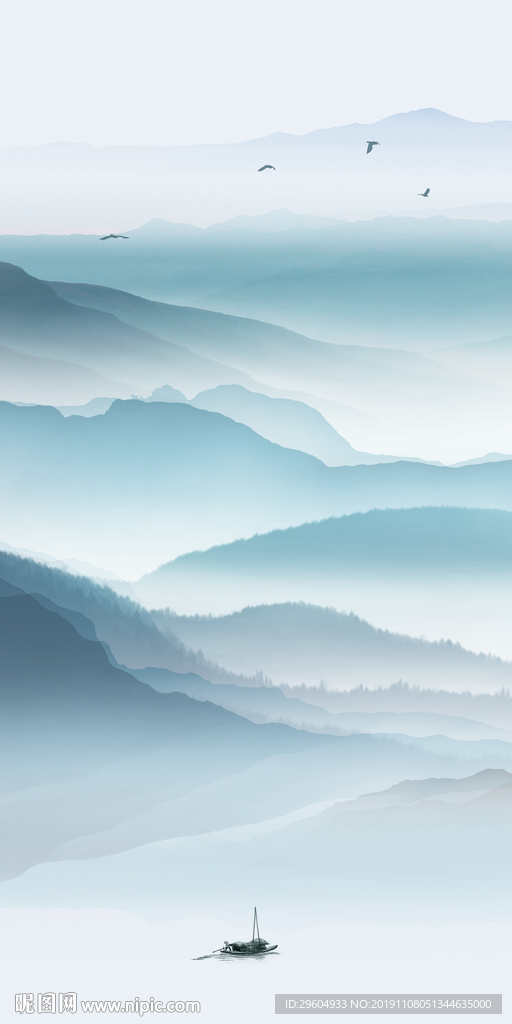 简约玄关山水新画 TIF分层