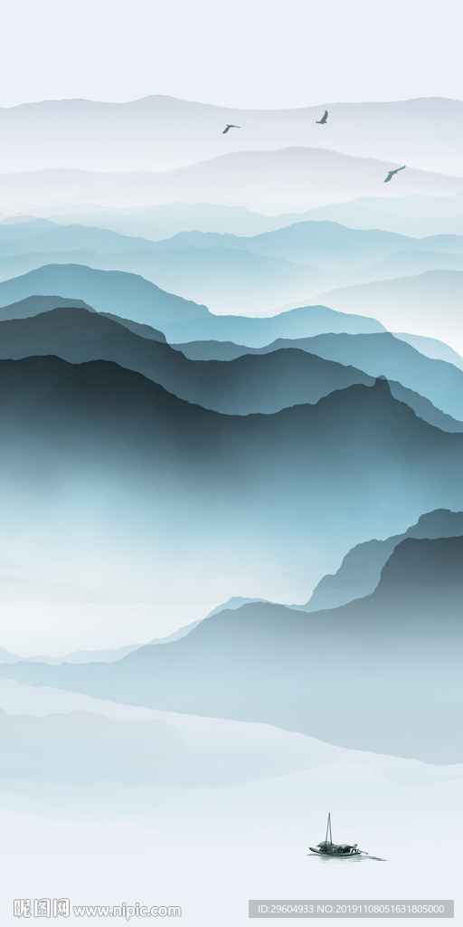 大气玄关山水新画 TIF分层