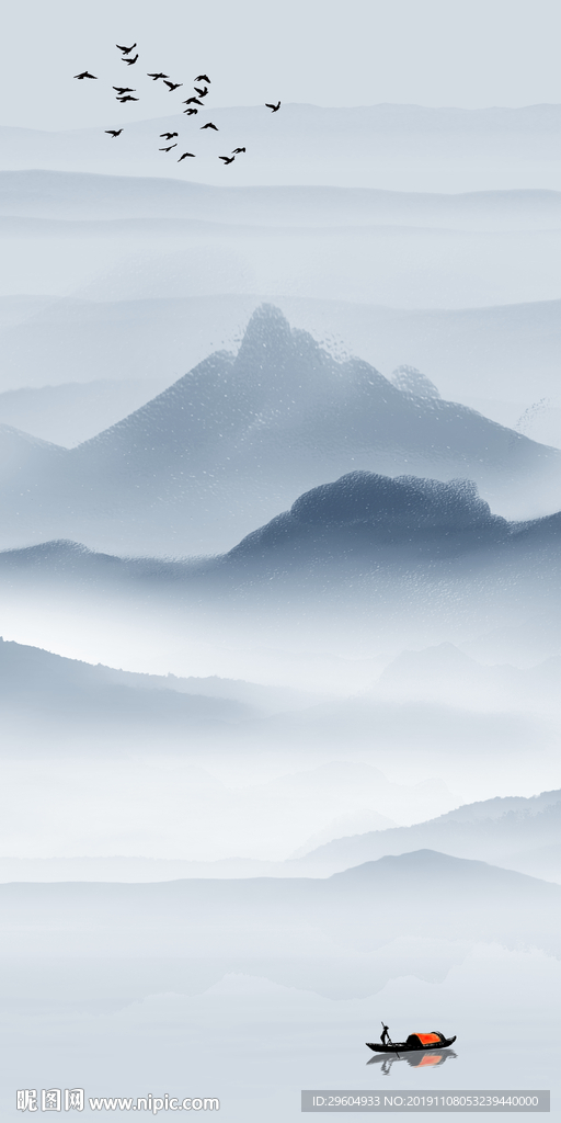 意境玄关山水新画 TIF分层