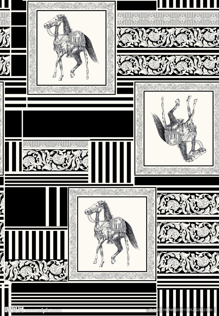 数码 印花 大牌花 方巾马