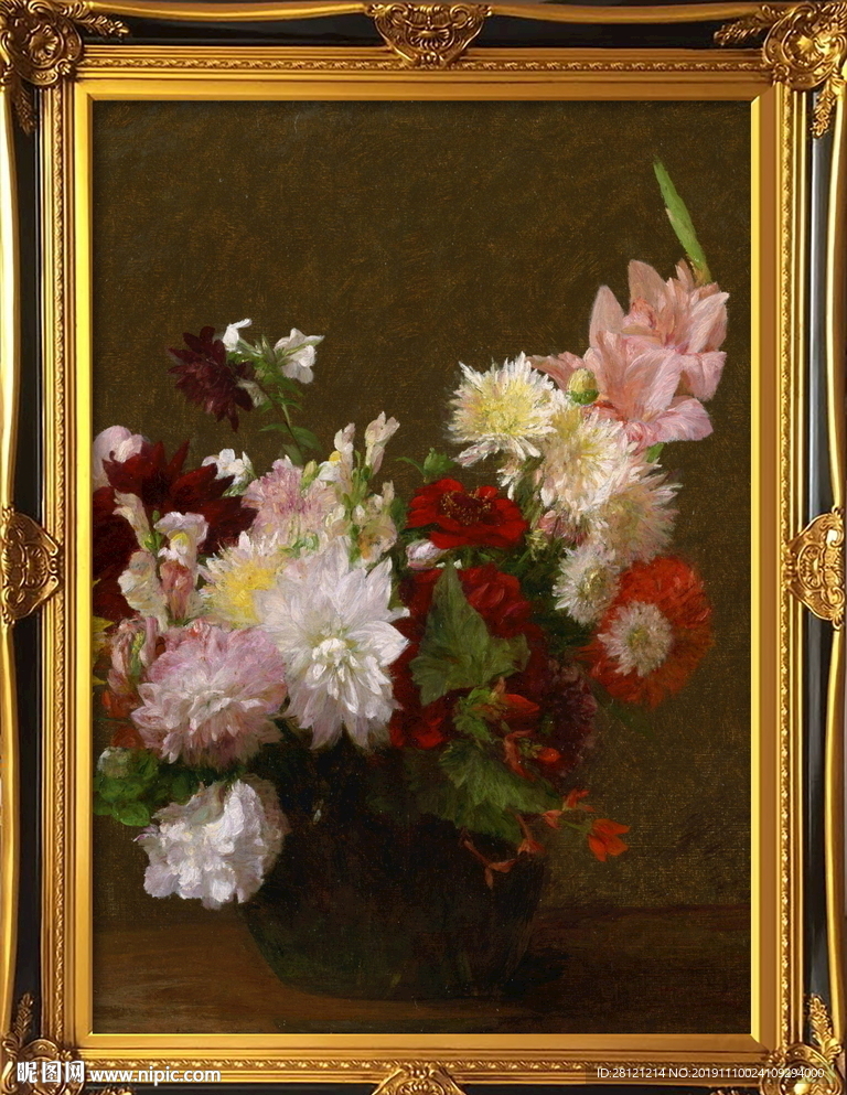 高清油画花卉装饰画