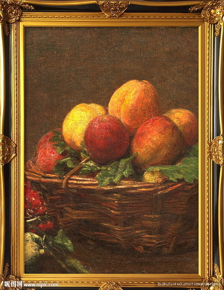 高清油画花卉装饰画