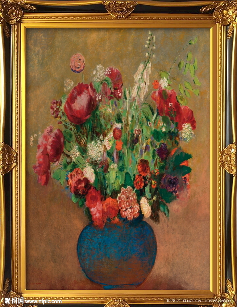 高清油画花卉装饰画