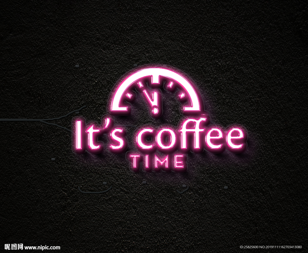 创意logo霓虹灯贴图样机