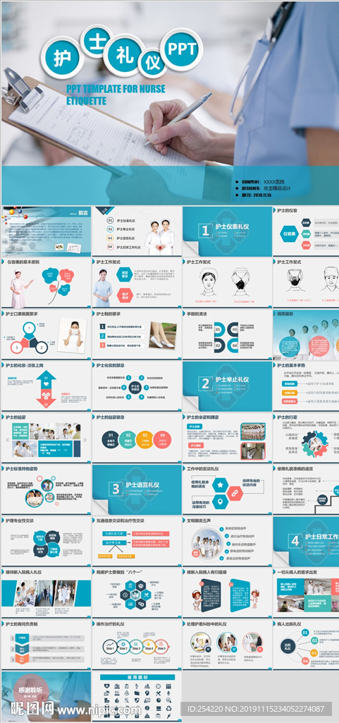 护士礼仪培训PPT模板