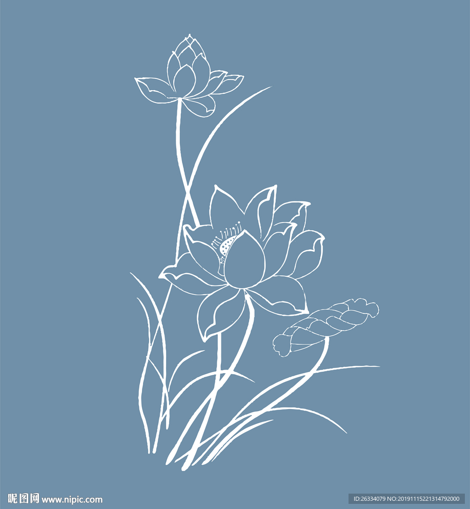 硅藻泥 荷花 背景墙