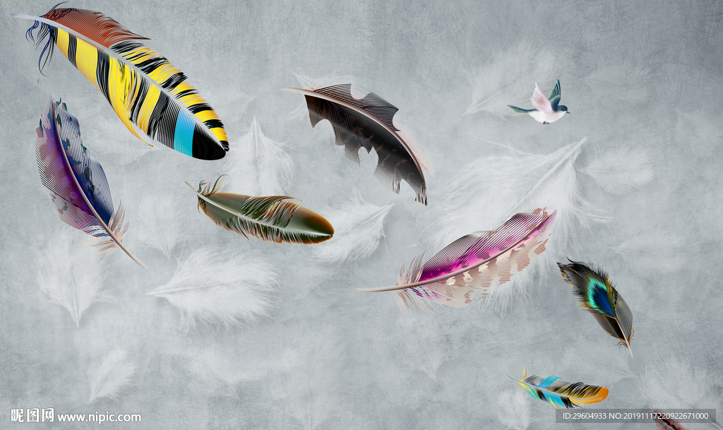 北欧简约背景画 TIF分层