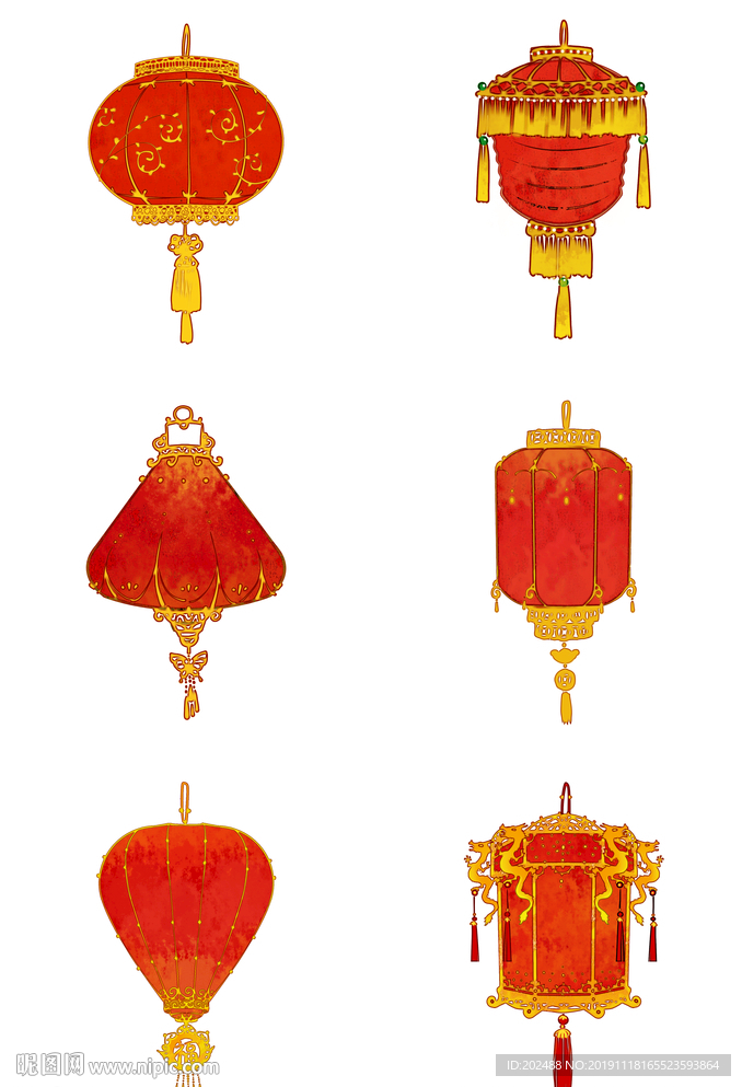 中国风水墨灯笼.