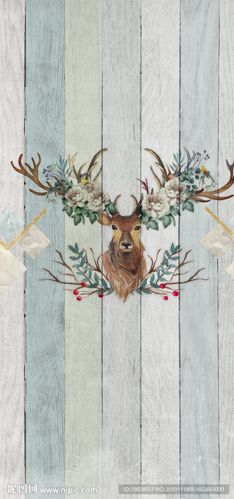 高清装饰玄关画 TIF分层