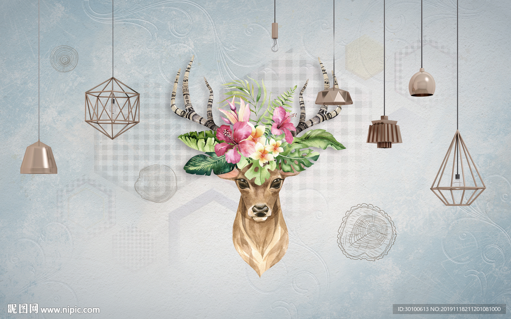 豪华 欧式 装饰画 TIF分层